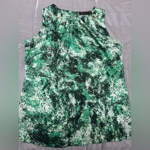 The Limited Green and Black sleeveless blouse